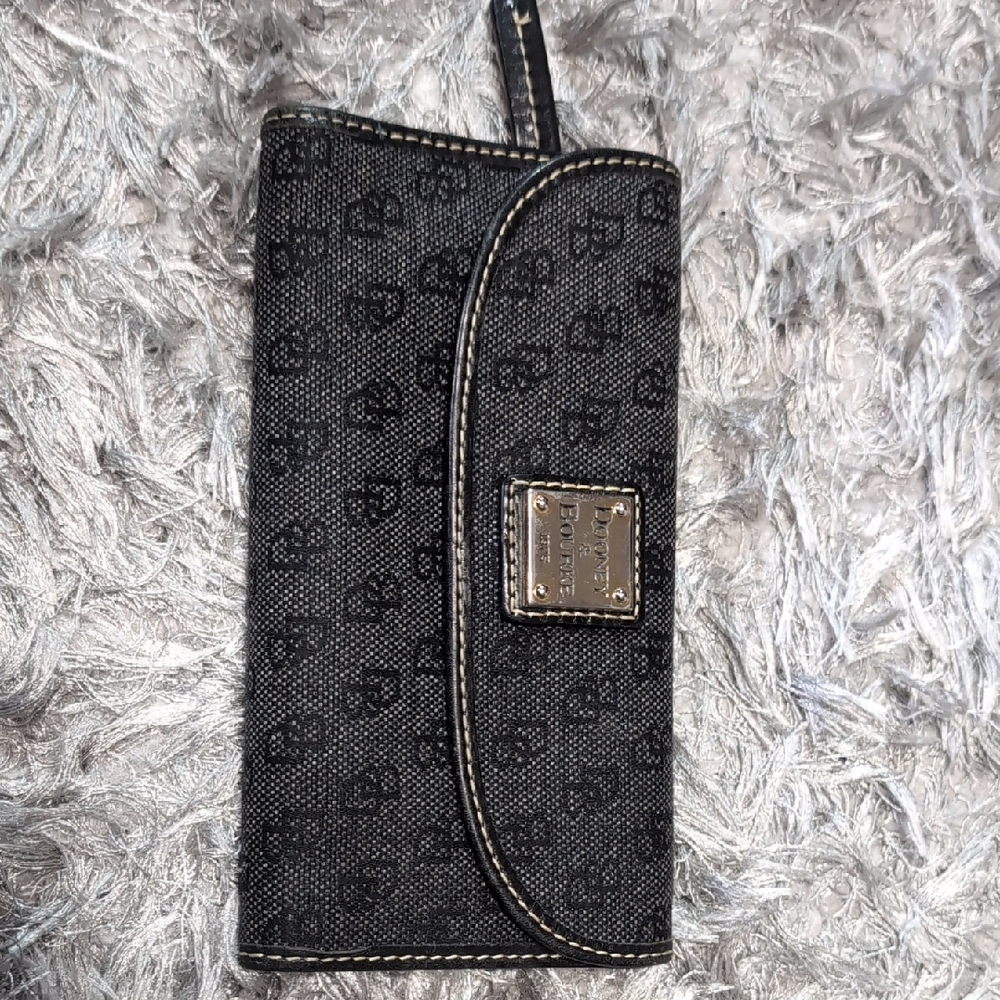Dooney & Burke Black and Gray Designer Wallet